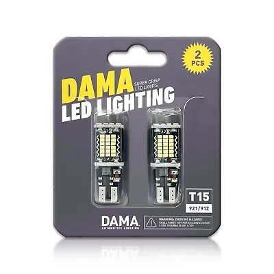 921 T15 Dama Eco White LED Bulbs 48SMD For Backup Reverse Cargo Lights Pack Of 2 • $15.99