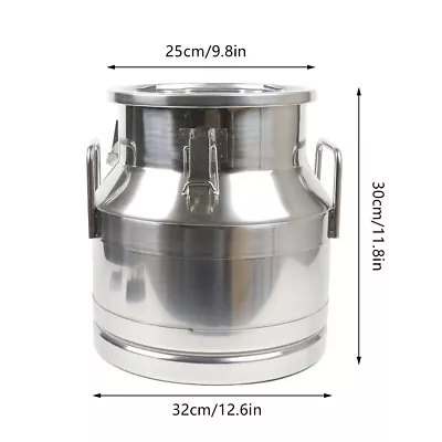 12-60L Stainless Steel Milk Can Wine Pail Bucket Oil Milk Tote Jug With Seal Lid • $78