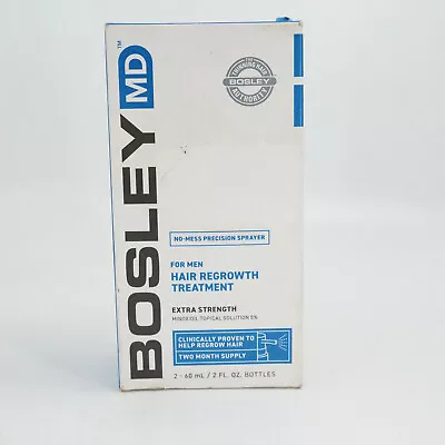 NEW Bosley MD Men Hair Regrowth Treatment Extra Strength 2 Month Supply EXP 5/24 • $8.79