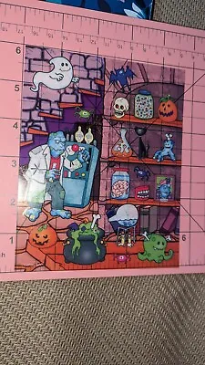 Vintage Halloween Stickers Monster Laboratory Clear Back Amscan One Sheet • $4