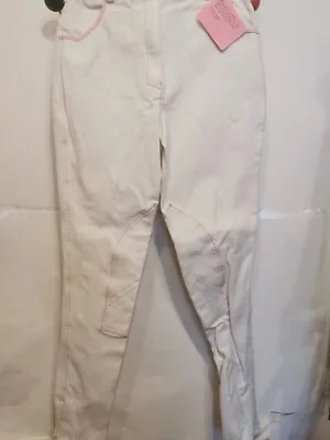 28 W 26 L  White Tagg Competition Event Show Jump Equine Horse Riding Breeches • £10