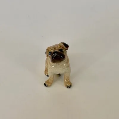 Hand-Painted Miniature Pug Dog Porcelain Figurine – 24981 • $13.50