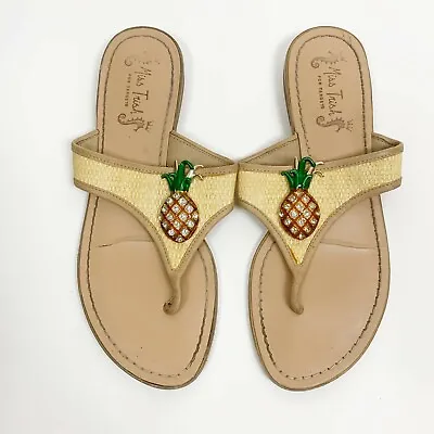 Miss Trish For Target Pineapple Rhinestone Thong Sandals Size 7 1/2  • $11.58