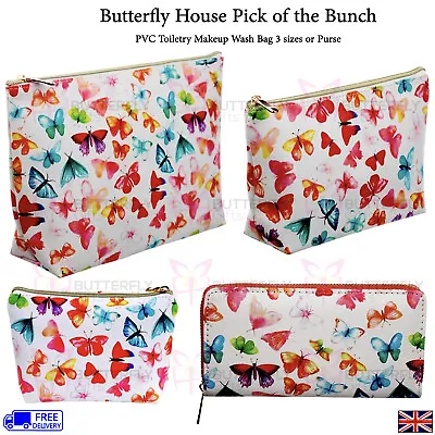 £9.95 • Buy Butterfly Wash Bag Make Up Toilette Cosmetic Wash Bag Travel Bag Purse Botanical