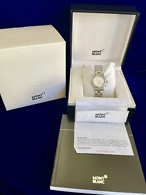 Montblanc Watch Meistertuk Chronograph 7039 Super Mint 4 Year Warranty Box • $950