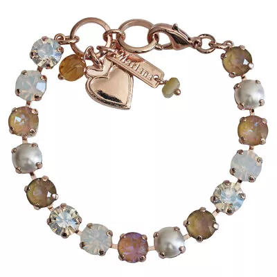 NEW! Mariana Butter Pecan Rose Gold Sun-Kissed Moonlight Crystal Tennis Bracelet • $78