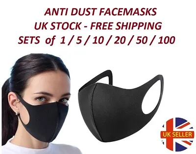 Reusable Washable Anti Dust Face Masks Unisex Particles Protection UK STOCK • £1.99