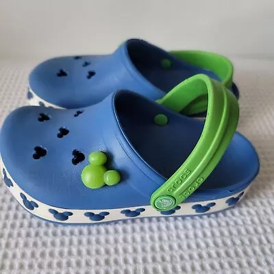 Crocs Clog Mickey Mouse Size J 1 Sandals Shoes Unisex • $21.99