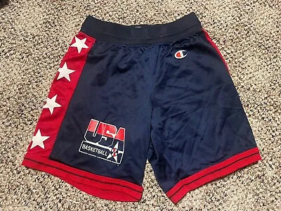 Vintage 90s Champion USA Dream Team Shorts Olympic Basketball Youth L 14-16 • $24.99
