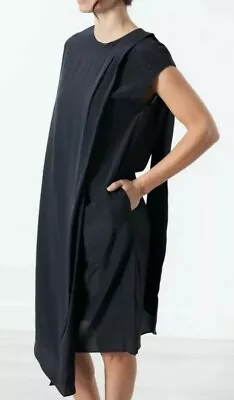 Rrp$500 By Malene Birgersz 34 / 8 Elvira Drape SILK Dress Denmark Designer #A2 • $97.86