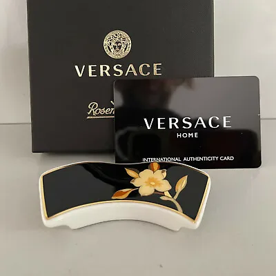 VERSACE  Asia Gold Ivy SHOPSTICK HOLDER  Rosenthal NEW In Box Stäbchenablage • $59