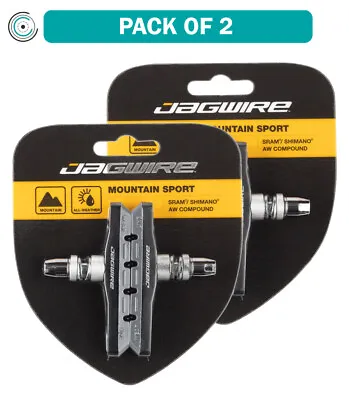 $14.99 • Buy Pack Of 2 Pairs Jagwire Mountain Sport V-Brake Pads Threaded Post Gray