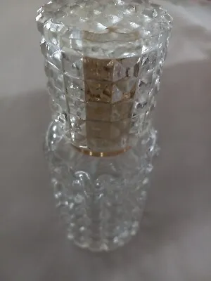 Vintage Perfume Spray Glass Bottle West Germany Goldtone Accents • $8.19