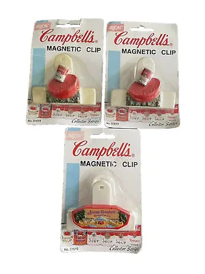 Campbell’s Soup Magnetic Clips By Arjon Lot Of 3 Collector’s Series 1998 NEW • $20