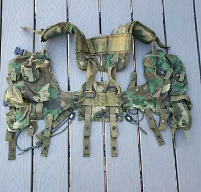 USGI Military Tactical Load Bearing Vest - Camo Camouflage - FAIR • $14.99