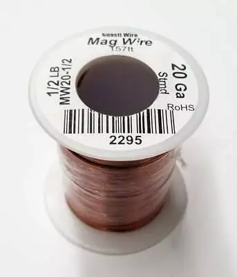 20 Gauge Insulated Magnet Wire 1/2 Pound Roll (157' Approx.) 20AWG MW20-1/2 • $17.95