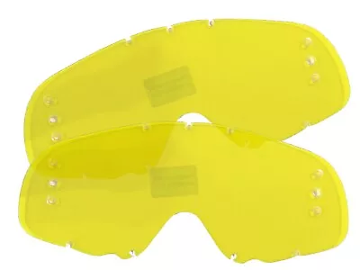 2x Oakley Crowbar Roll OFF LENS ANTI FOG SCRATCH Yellow Motocross Enduro MTB • $18.01