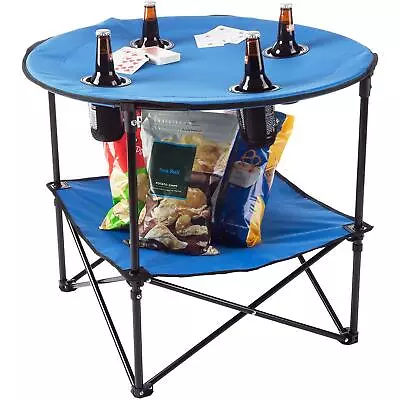 Portable Folding Camping Table Outdoor Garden Picnics Camping Fishing BBQ Table • £14.99