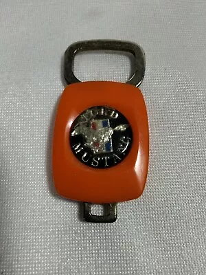 Vintage Ford Mustang Keychain Orange Automotive Advertising  • $16