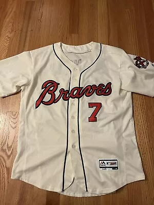 Dansby Swanson Atlanta Braves Postseason Authentic MLB Majestic Jersey 44 • $40