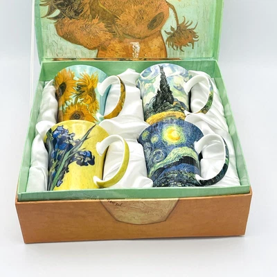 $37.99 • Buy McIntosh Vincent Van Gogh Classic Fine Bone China Coffee Mugs Cups Set Of 4 New