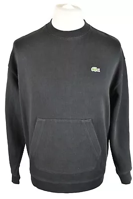 LACOSTE Live Black Crewneck Jumper Size S Mens Sweatshirt Pullover • £25