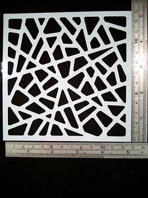 Geometric Lines Stencil Embossing Scrapbooking Cardmaking Ink Airbrush Paint #E • £2.25