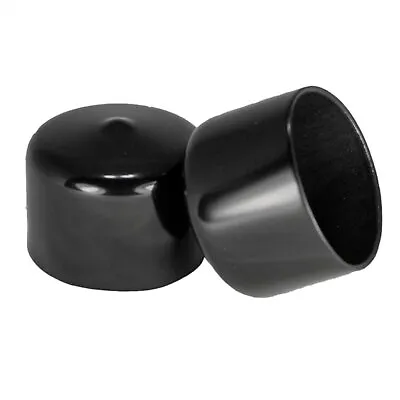 Black Vinyl Round End Cap 1.5 Rubber Cover Pipe Tubing Stopper 4 Pack Hole Plugs • $5.99