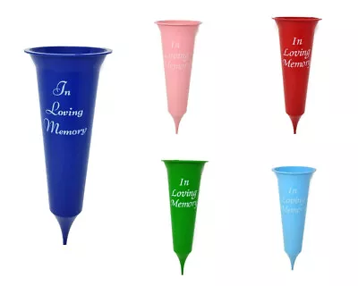 Graveside Vase Spike - In Loving Memory - Memorial Flower Pot - Colour Choice • £4.70