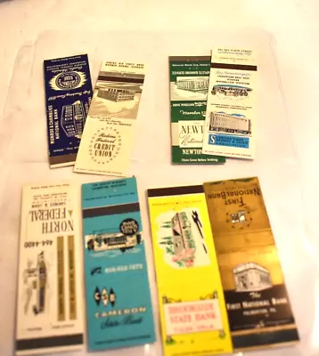 Lot Of 8 Random Banks 20 Strike Matchbook Covers With Album Sleeve • $8.29