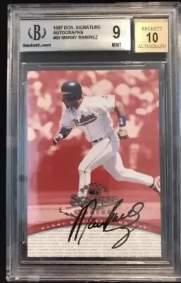 1997 Manny Ramirez Donruss Signature Autograph BGS 9 /Auto 10 Insert POP 1 RARE • $350