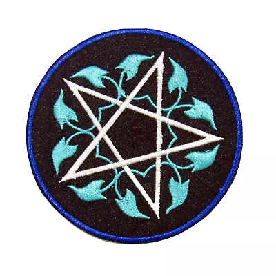 Wiccan Iron On Patch Badge Witch Celtic Star Embroidered Wiccan TyIron Pagan P54 • £4.15