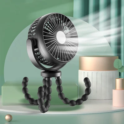 $37.99 • Buy Octopus USB Fan Flexible Clip-on Mini Fan LED Handheld Fans For Baby Stroller AU