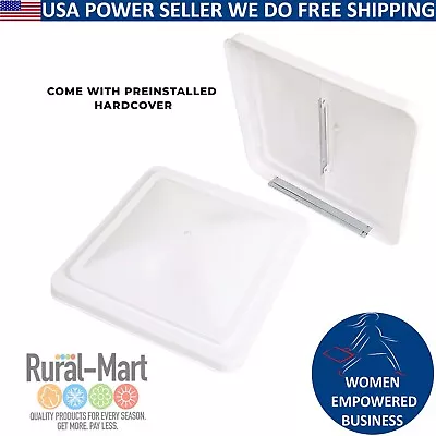 2-Pk 14  Universal RV White Plastic Roof Vent Cover For Trailer Camper Motorhome • $17