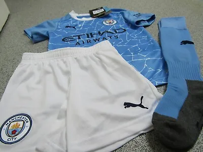 PUMA Manchester City Home Unisex Infant Kit 2020/21 (Shirt Shorts & Socks) • £24.99