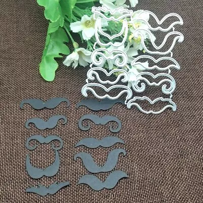 Curly Mustache Metal Cutting Dies Scrapbook Craft Card Making Embossing • $10.98