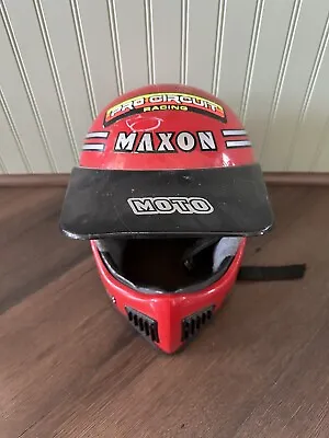 Maxon Vintage Helmet Medium Ram Air Bike Motorcycle Sun Visor Usa • $69.95