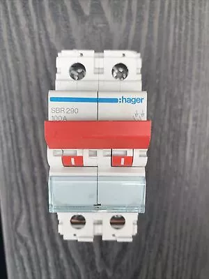 Hager SBR290 100A Double Pole Main Switch Isolator • £15