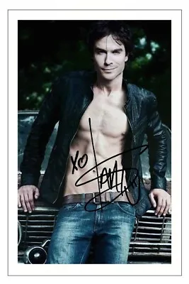 IAN SOMERHALDER Signed Autograph PHOTO Gift Signature Print THE VAMPIRE DIARIES • £3.79