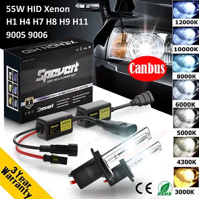 55W H1 H3 H4 H7 H8 H11 9005 9006 Car HID Xenon Headlight Bulb Ballast Error Free • $14.81