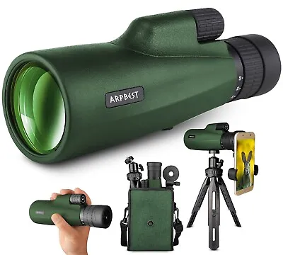 ARPBEST 30X55 High Definition Monocular Telescope With Smartphone Holder&Tripod • £69.99