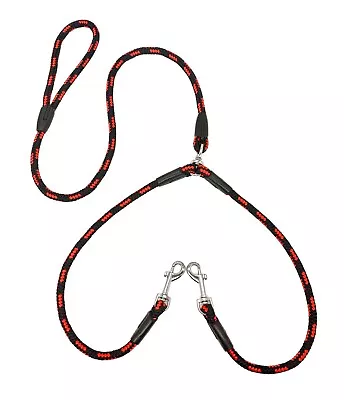 Strong Double Multiple Dual Coupler 2 Way Nylon Dog Pet Walking Leash Lead • £7.99