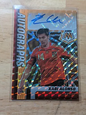 2021-22 Mosaic World Cup Xabi Alonso Orange Fluorescent PRIZM Auto /50 • $69.97