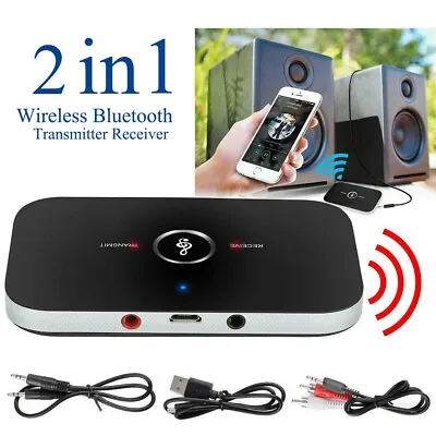 2in1 Bluetooth Transmitter & Receiver Wireless A2DP Home TV Stereo Audio Adapter • $7.99