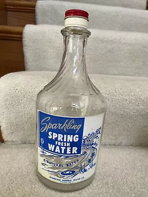 Vintage Spring Water Bottle Highland Park Illinois Sparkling Mineral Water Co. • $25