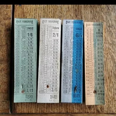 4 Blocks East Yorkshire Vintage Bus / Tram Tickets • £4.99