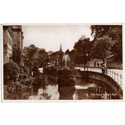 MATLOCK BATH Derbyshire Fish Pond RP Postcard Unused • £1.99