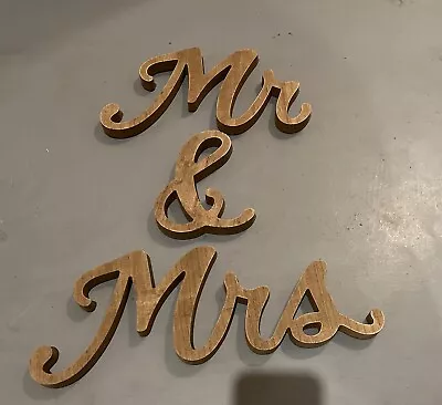 Mr & Mrs Letters Wedding Wooden Sign Party Décor Decoration Table Top Standing • $10