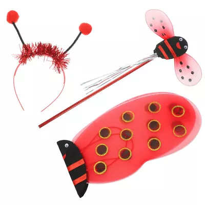  Ladybug Wings Iron Wire Child Kids Gifts Fairy Wand Cosplay Outfits • £9.29