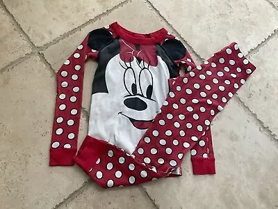 HANNA ANDERSSON Disney Minnie Mouse Dotted Organic Long Pajamas Size 120 (6-7) • $18